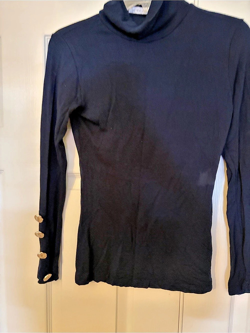 MILAN KISS Women's Black Turtleneck Size Medium